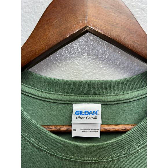 Vintage NRA Shirt 2nd Amendment Taking Any right is wrong Green Rifle Gun XL - Picture 4 of 8